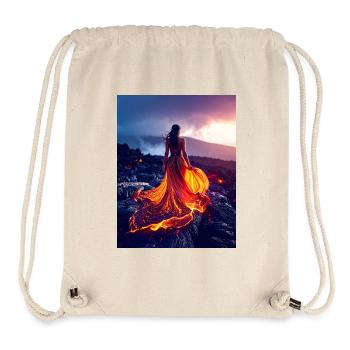 Feuerähnliches Kleid auf Lavafeld - Stanley/Stella recycelter Gym Bag - Naturweiß - Vorne