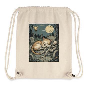 Moonlit Graveyard Kitten - Stanley/Stella Recycled Gym Bag - natural - Front