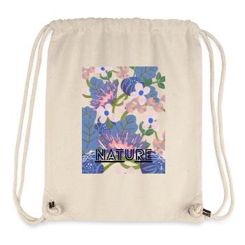 Nature Neon Flower Pattern - Stanley/Stella Recycled Gym Bag - natural - Front