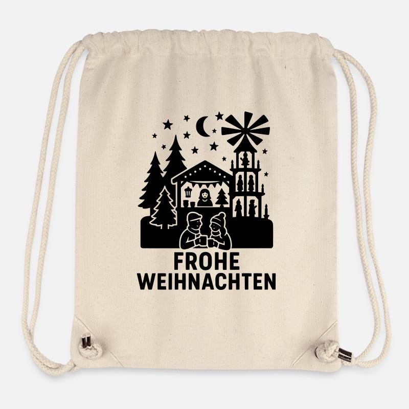 frohe weihnachten weihnachtsmarkt - Stanley/Stella recycelter Gym Bag - Naturweiß