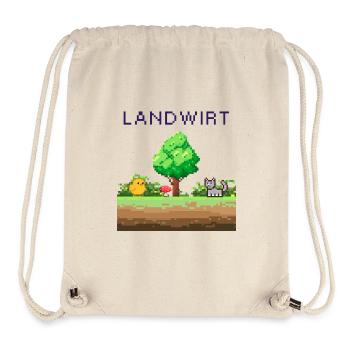 Landwirt Pixelwelt Ländliche Szene - Stanley/Stella recycelter Gym Bag - Naturweiß - Vorne