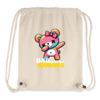 Ours pastel Kawaii adorable - Sac à cordon recyclé Stanley/Stella - blanc naturel - Devant