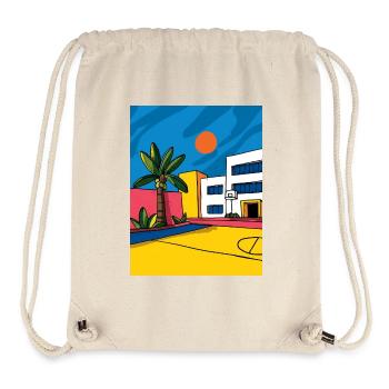 Tropische Stadt Skizze im Sonnenlicht - Stanley/Stella recycelter Gym Bag - Naturweiß - Vorne