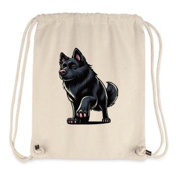 Schwarzer Schäferhund Schäferhundbesitzer  - Stanley/Stella recycelter Gym Bag - Naturweiß - Vorne