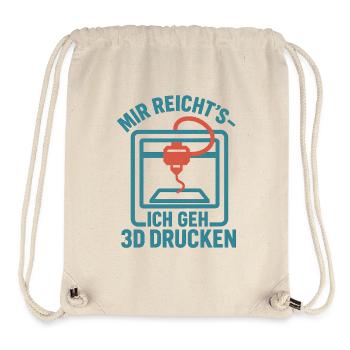 I've had enough, I'm going 3D printing - Stanley/Stella Recycled Gym Bag - natural - Front