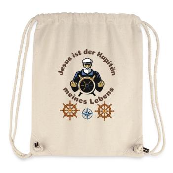 Jesus is the captain of my life - Christian - Stanley/Stella Recycled Gym Bag - natural - Front