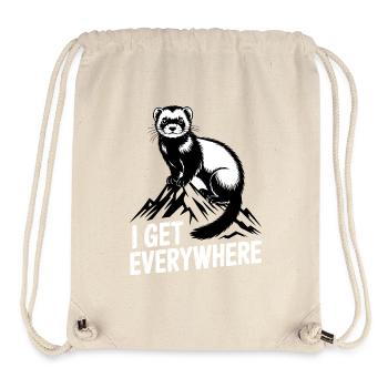 Furet, je me trouve partout - Sac à cordon recyclé Stanley/Stella - blanc naturel - Devant