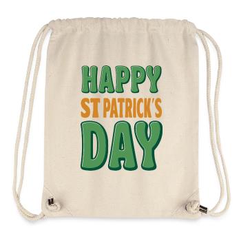 Joyeux Saint-Patrick Vert Orange - Sac à cordon recyclé Stanley/Stella - blanc naturel - Devant