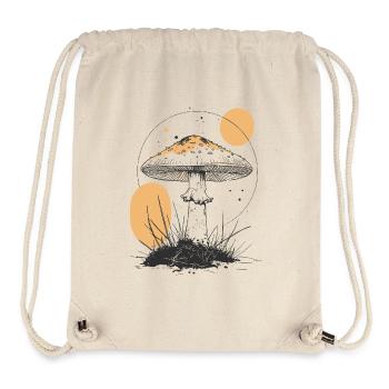 Mondschein Waldpilz Silhouette - Stanley/Stella recycelter Gym Bag - Naturweiß - Vorne