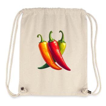 Pepperoni / Paprika - Stanley/Stella Recycled Gym Bag - natural - Front
