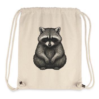 Shadow Raccoon Illustration - Stanley/Stella Recycled Gym Bag - natural - Front