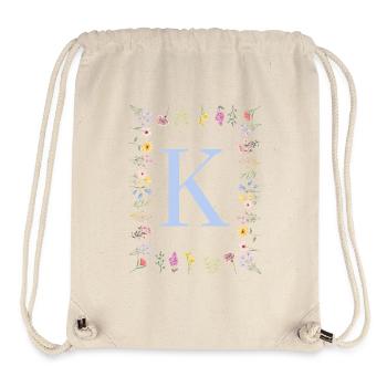 Feminin Flower Monogramm K - Stanley/Stella recycelter Gym Bag - Naturweiß - Vorne