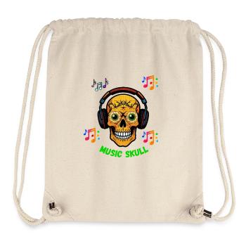 Musik-Totenkopf-T-Shirt-Design. - Stanley/Stella recycelter Gym Bag - Naturweiß - Vorne