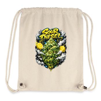 Sour Diesel Strain Typografie Druck - Stanley/Stella recycelter Gym Bag - Naturweiß - Vorne