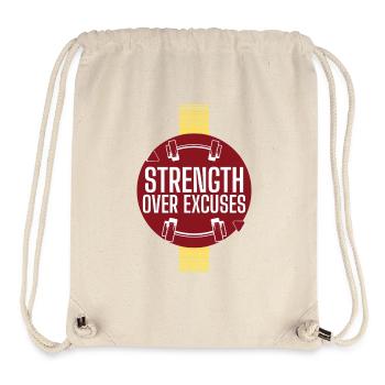 Stärke übertrifft Apologie - Stanley/Stella recycelter Gym Bag - Naturweiß - Vorne