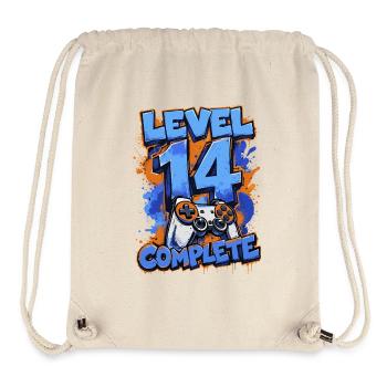 Level 14 Complete – Retro Gaming - Stanley/Stella recycelter Gym Bag - Naturweiß - Vorne