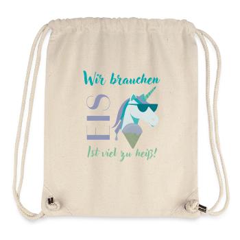 Wir brauchen Eis Einhorn Sommerdesign - Stanley/Stella recycelter Gym Bag - Naturweiß - Vorne