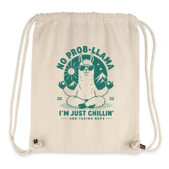 No Prob-Llama Just Chillin - Stanley/Stella recycelter Gym Bag - Naturweiß - Vorne