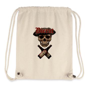 Totenkopf  Bierflaschen - Stanley/Stella recycelter Gym Bag - Naturweiß - Vorne
