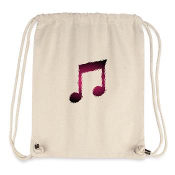 Note de musique musicale - Sac à cordon recyclé Stanley/Stella - blanc naturel - Devant