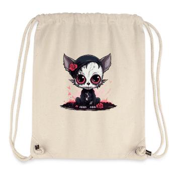 Chaton gothique Emo mignon - Sac à cordon recyclé Stanley/Stella - blanc naturel - Devant
