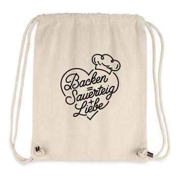 Brot Backen mit Liebe und Sauerteig - Stanley/Stella recycelter Gym Bag - Naturweiß - Vorne