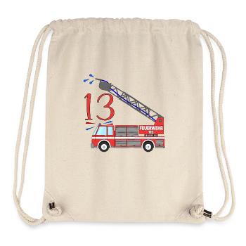 Fire engine 13th birthday - Stanley/Stella Recycled Gym Bag - natural - Front
