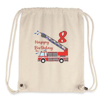 Fire engine Happy Birthday 8 - Stanley/Stella Recycled Gym Bag - natural - Front