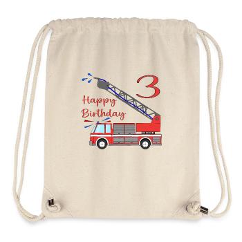 Fire engine Happy Birthday 3 - Stanley/Stella Recycled Gym Bag - natural - Front