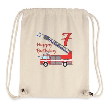 Fire engine Happy Birthday 7 - Stanley/Stella Recycled Gym Bag - natural - Front