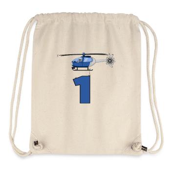 Helicopter 1st birthday - Stanley/Stella Recycled Gym Bag - natural - Front