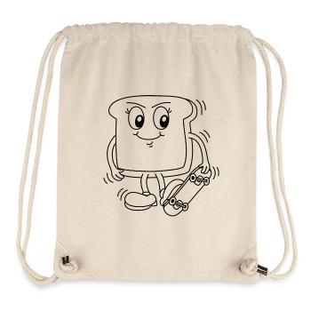 Toast mit Skateboard - Stanley/Stella recycelter Gym Bag - Naturweiß - Vorne