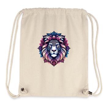Mandala Lion mystique - Sac à cordon recyclé Stanley/Stella - blanc naturel - Devant