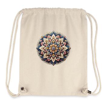 Abstract Geometric Color Mandala 6 - Stanley/Stella Recycled Gym Bag - natural - Front