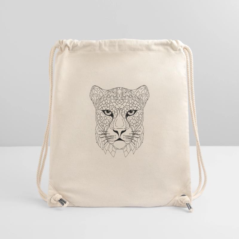 Essence de léopard abstrait : Art au trait complexe Inter Sac à cordon recyclé Stanley/Stella