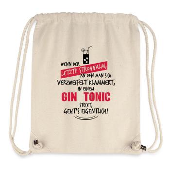 Letzter Strohhalm Gin Tonic - Stanley/Stella recycelter Gym Bag - Naturweiß - Vorne