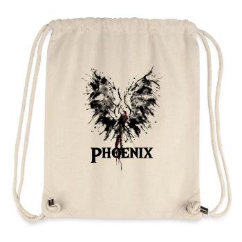 Phoenix aus der Asche Zeichnung Geschenkidee - Stanley/Stella recycelter Gym Bag - Naturweiß - Vorne