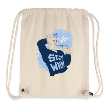 Vaperguy avec mode de vie sauvage - Sac à cordon recyclé Stanley/Stella - blanc naturel - Devant