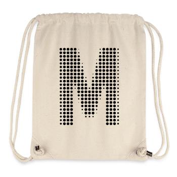 M Buchstabe Punkte Anfangsbuchstabe Geschenk - Stanley/Stella recycelter Gym Bag - Naturweiß - Vorne