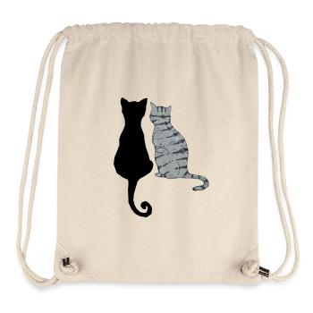 Black and grey cats - Stanley/Stella Recycled Gym Bag - natural - Front