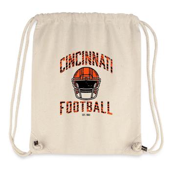 Football de Cincinnati – Casque et style Tiger - Sac à cordon recyclé Stanley/Stella - blanc naturel - Devant