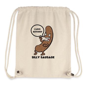 SAUCISSE IDIOTE - Sac à cordon recyclé Stanley/Stella - blanc naturel - Devant