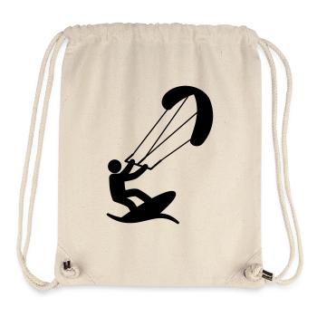 Kitesurfer Kite Surfer Wave Water Wind - Stanley/Stella Recycled Gym Bag - natural - Front