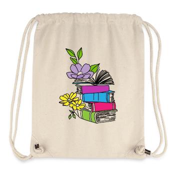 Books with flowers - Stanley/Stella Recycled Gym Bag - natural - Front