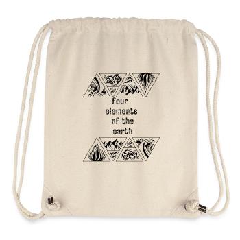 4 Eléments de la Terre - Sac à cordon recyclé Stanley/Stella - blanc naturel - Devant