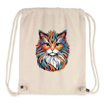 Bunte Katze - Stanley/Stella recycelter Gym Bag - Naturweiß - Vorne