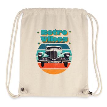 Retro Vibes Car - Stanley/Stella Recycled Gym Bag - natural - Front