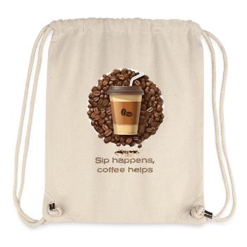 Coffee Helps - Stanley/Stella Recycled Gym Bag - natural - Front