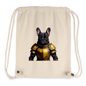 Frenchie Krieger - Stanley/Stella recycelter Gym Bag - Naturweiß - Vorne