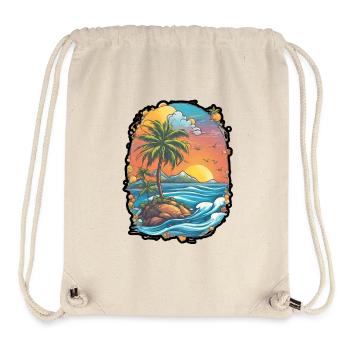 vinyl record - Stanley/Stella Recycled Gym Bag - natural - Front